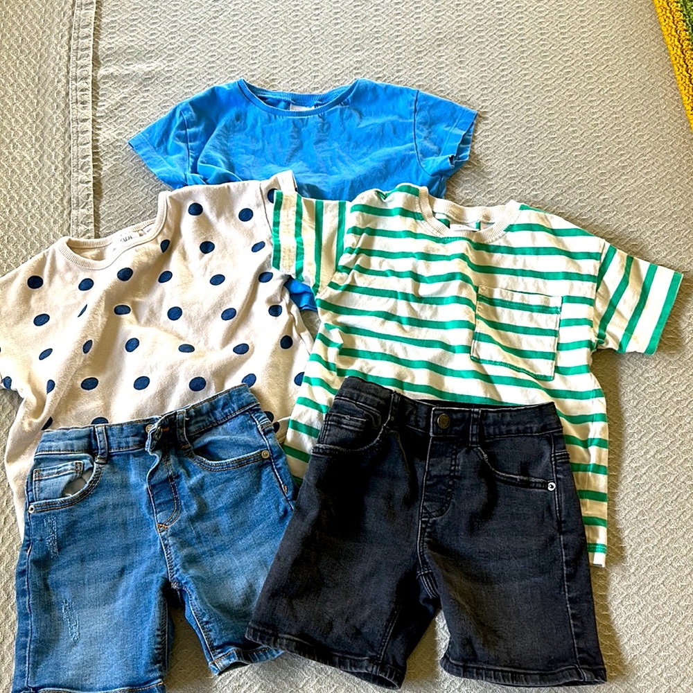 Zara shorts and tees bundle
